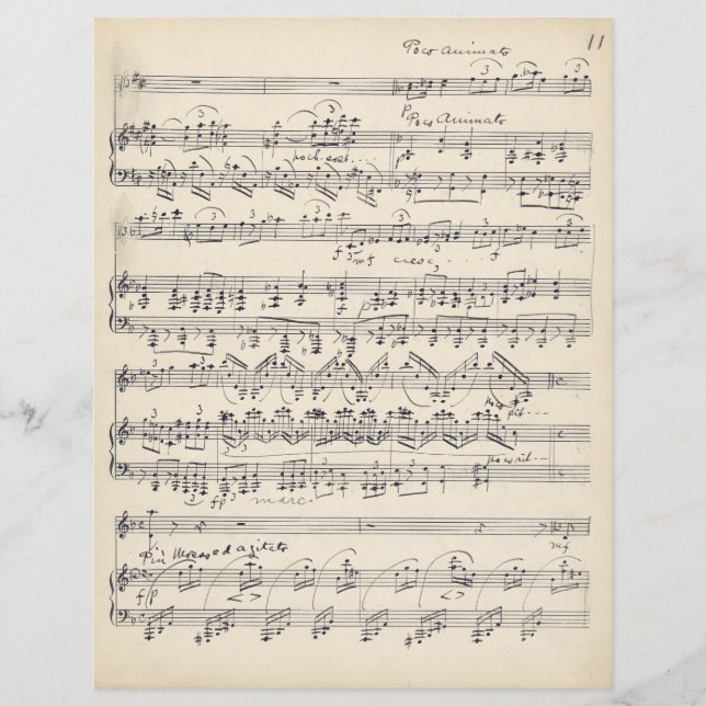 Vintage Music Handwritten Decoupage Scrapbook (Front)