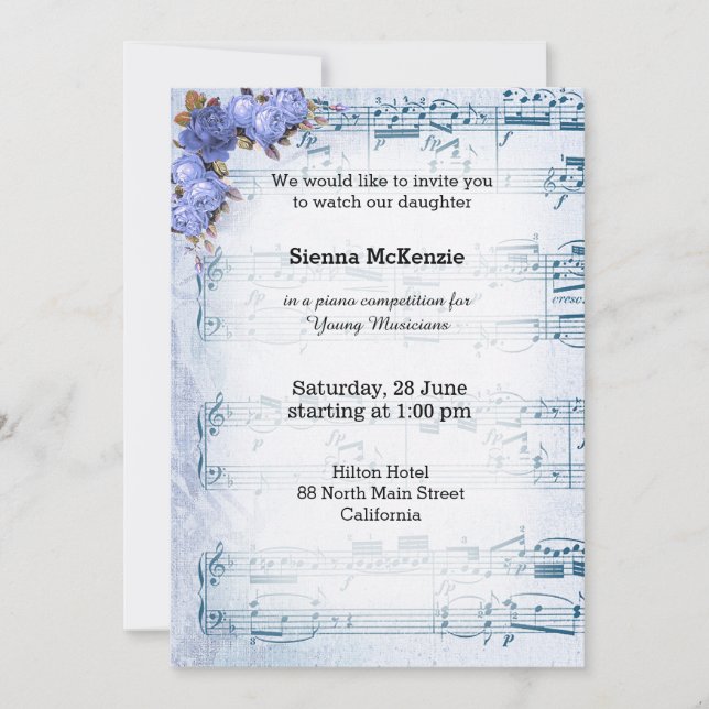 Vintage Music Invitation (Front)