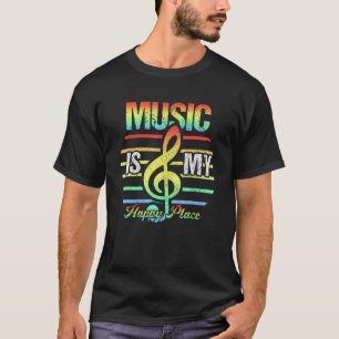 Vintage Music is My Happy Musician Music  Singer T-Shirt