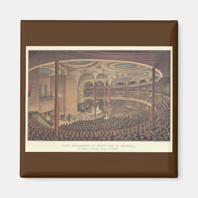 Vintage Music, Jenny Lind, Swedish Opera Singer Magnet (Front)