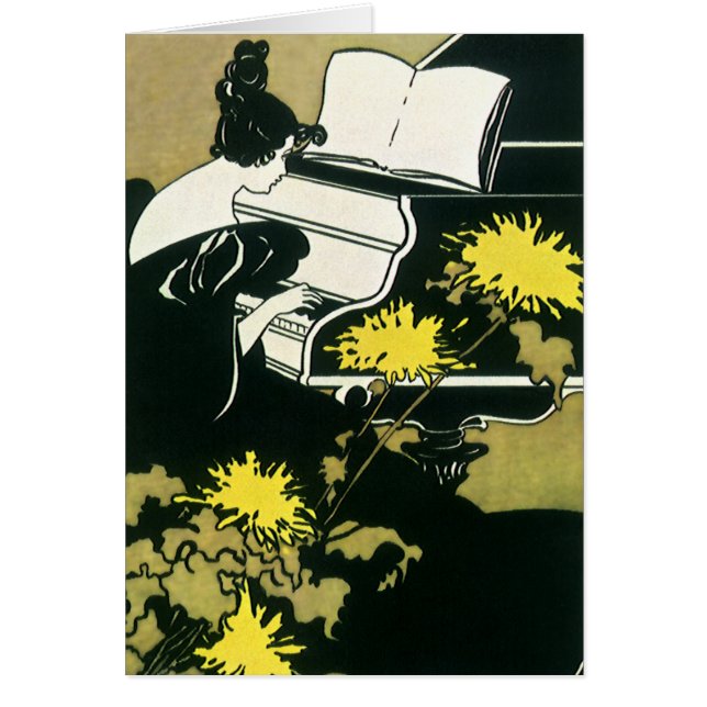 Vintage Music, Miss Traumerei Playing Piano, Reed (Front)