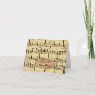 Vintage music Note Cards