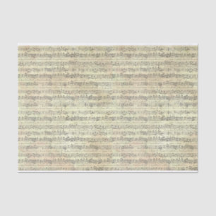 Vintage Music Note Pattern Music Theme Musician  Tissue Paper