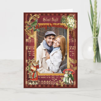 Vintage Music Photo Holiday Personalise Greeting