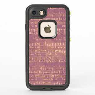 Vintage Music Score in Light Pink Over Purple