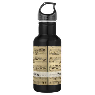 Vintage Music Sheet 532 Ml Water Bottle