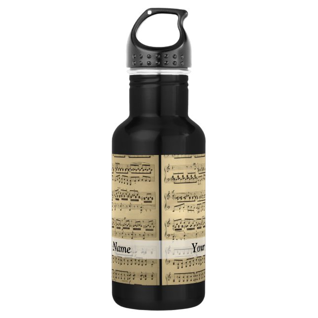 Vintage Music Sheet 532 Ml Water Bottle (Front)