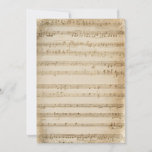 Vintage Music Sheet Invitation Template Antique