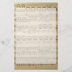 Vintage Music Sheet Stationery