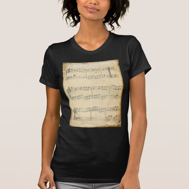 Vintage Music Sheet T-Shirt (Front)