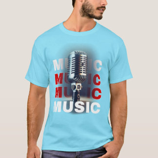 Vintage Music Vibes Microphone T-Shirt Design