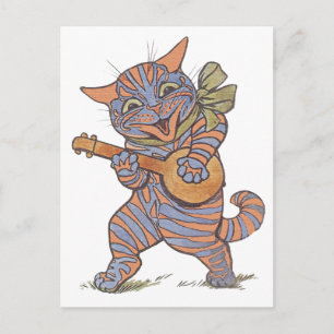 Vintage Musical Cat Postcard