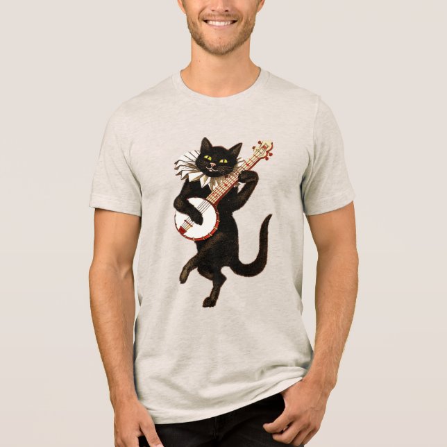 Vintage musical cat tee shirt (Front)