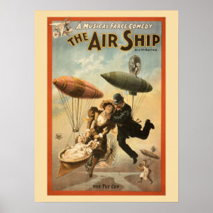 Vintage Musical Comedy The Air Ship Poster