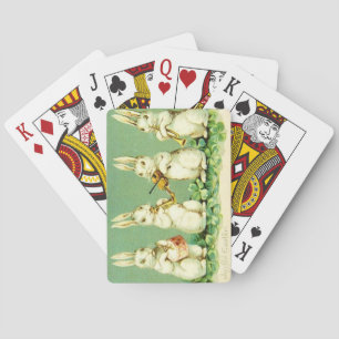 Vintage Musical Easter Bunnies Playing Cards