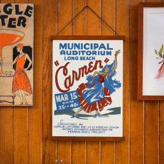 Vintage Musical Event Poster - Carmen