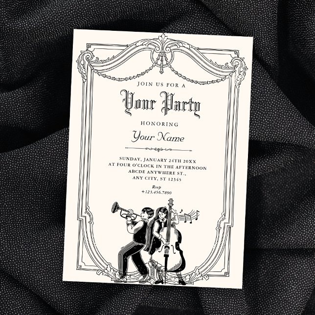Vintage musical  invitation (Creator Uploaded)