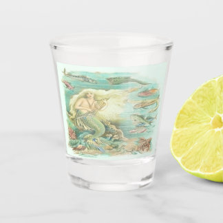 Vintage Musical Mermaid Party for Big Girls Shot Glass
