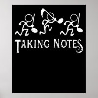 Vintage Musical Taking Notes Music Lovers Teachers