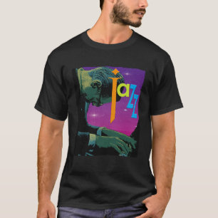 Vintage Musician Piano Playing Smooth Jazz Music T-Shirt