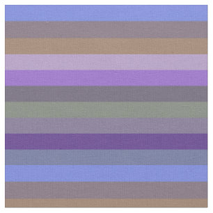 Vintage Muted Rainbow Horizontal Stripe Pattern Fabric