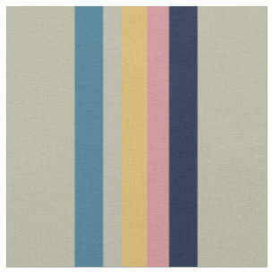 Vintage Muted Rainbow Stripes Fabric