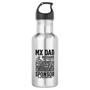 Vintage MX Dad Motocross Riding Buddy Shirt Design 532 Ml Water Bottle