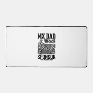 Vintage MX Dad Motocross Riding Buddy Shirt Design Desk Mat