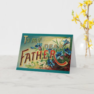 Vintage My Dear Father Holiday Card