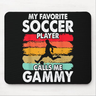Vintage My Favorite Soccer Player Calls Me Gammy Mouse Pad