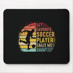 Vintage My Favorite Soccer Player Calls Me Gammy Mouse Pad