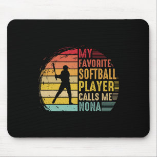 Vintage My Favorite Softll Player Calls Me Nona _1 Mouse Pad