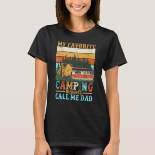 Vintage My Favourite Camping Buddies Call Me Dad S T-Shirt