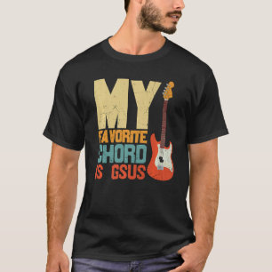 Vintage My Favourite Chord Is Gsus Jesus Guitarist T-Shirt