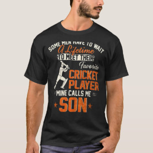 Vintage My Favourite Cricket Player Calls Me Son F T-Shirt