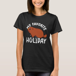 vintage my favourite holiday groundhog   groundhog T-Shirt
