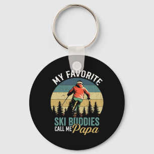 Vintage My Favourite Ski Buddies Call Me Papa Fath Key Ring
