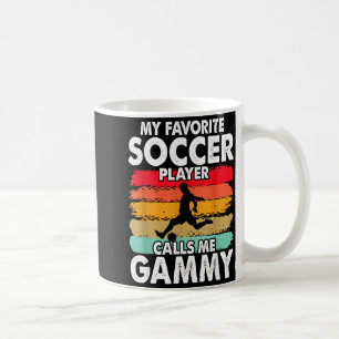 Vintage My Favourite Soccer Player Calls Me Gammy Coffee Mug