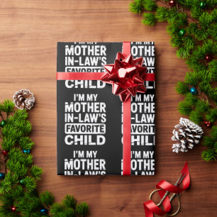 Vintage My Mother in Laws Favourite Child Humour Wrapping Paper