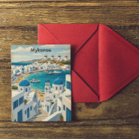 Vintage Mykonos Greece Architecture Windmills 