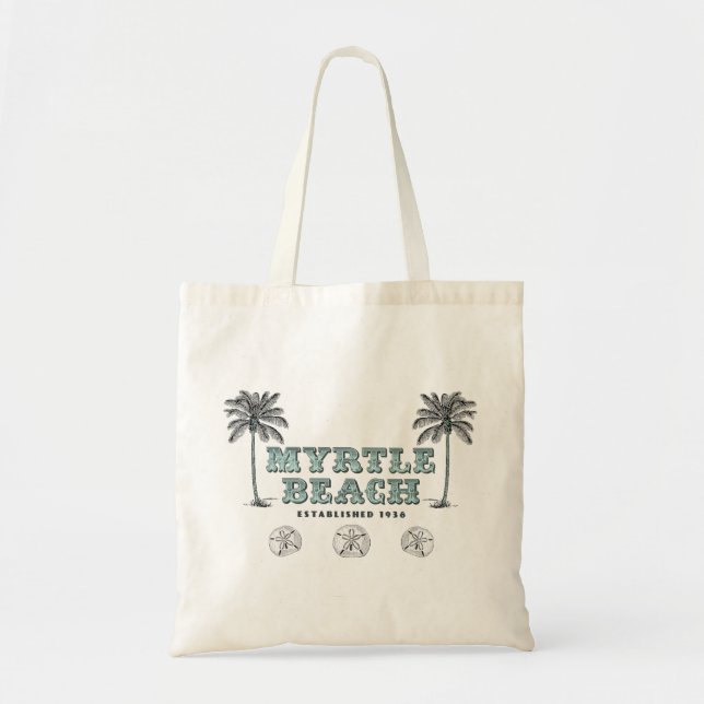 Vintage Myrtle Beach SC Est 1938 Tote Bag (Front)