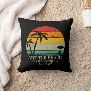 Vintage Myrtle Beach South Carolina Cushion