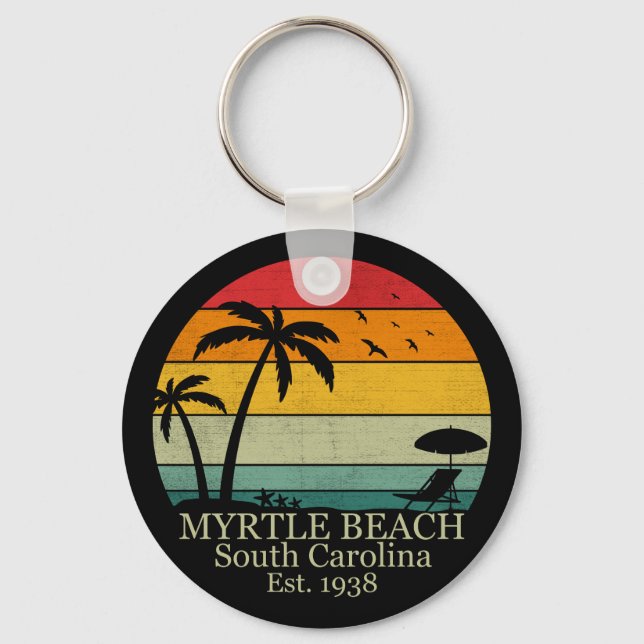 Vintage Myrtle Beach South Carolina Key Ring (Front)
