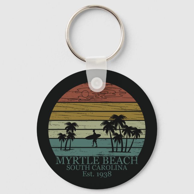 Vintage Myrtle Beach South Carolina Key Ring (Front)