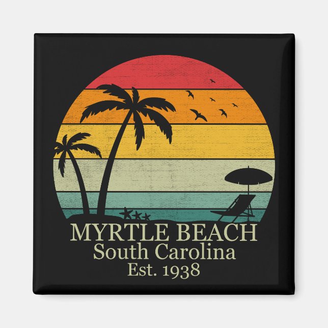 Vintage Myrtle Beach South Carolina Magnet (Front)