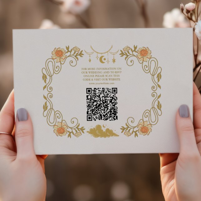 Vintage Mystical Botanical Wedding Enclosure Card (Creator Uploaded)