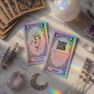 Vintage Mystical Celestial Ear Piercing Artist Business Card