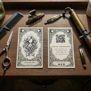 Vintage Mystical Hair Stylist Vintage Mystical Business Card