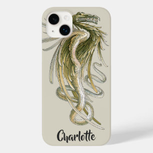 Vintage Mythology, Winged Dragon with a Snake Tail Case-Mate iPhone 14 Plus Case