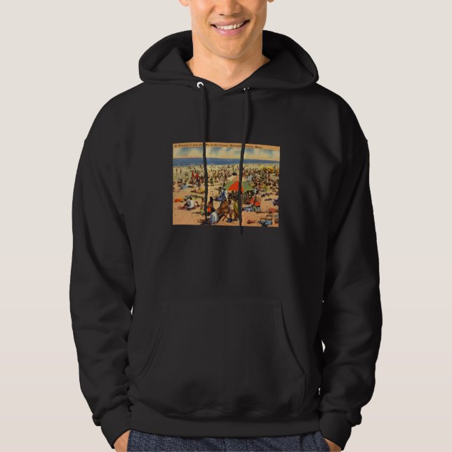 Vintage Nantasket Beach, Hull, Massachusetts Hoodie (Front)